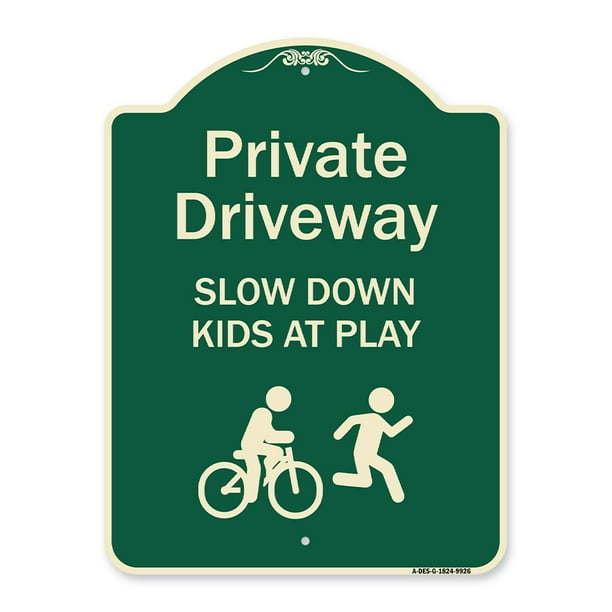 Made in The USA Protect Your Business & Municipality SignMission Designer Series Sign Black & Gold 18 X 24 Heavy-Gauge Aluminum Architectural Sign Private Driveway Slow Down Kids at Play Made in The USA Protect Your Business & Municipality SignMission Designer Series Sign Black & Gold 18 X 24 Heavy-Gauge Aluminum Architectural Sign Private Driveway Slow Down Kids at Play